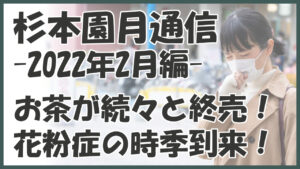 お茶の終売＆花粉症の時季到来でべにふうきが活躍！(2022年2月編)